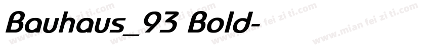 Bauhaus_93 Bold字体转换